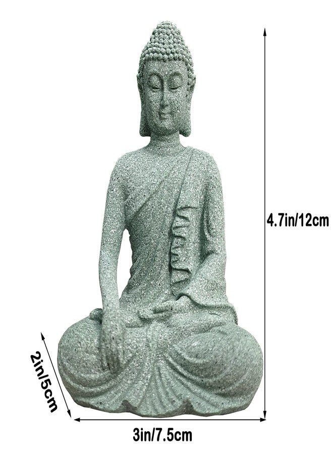 livelyfish Aquarium Buddha Statue Asian Japanese Fish Tank Decoration Zen Buda Figurines Stone Buddha Sculpture Ornaments for Fish Tank Decor, B-L - Image 2